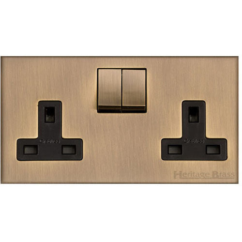 Winchester Range-Antique Brass-Double Socket (13 Amp)