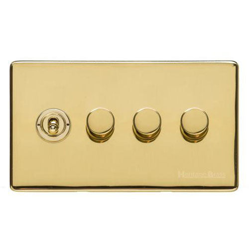 Vintage Range-Polished Brass-4G 1xToggle 3xTED