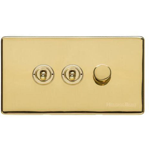 Vintage Range-Polished Brass-3G 2xToggle 1xTED