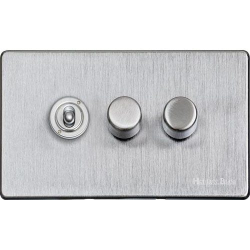 Vintage Range-Satin Chrome-3G 1xToggle 2xTED