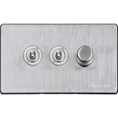 Vintage Range-Satin Chrome-3G 2xToggle 1xTED