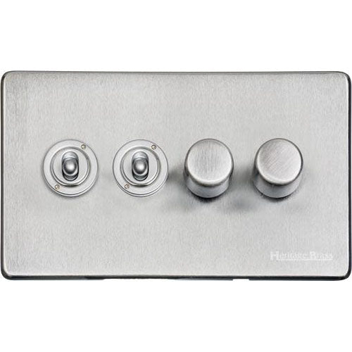 Vintage Range-Satin Chrome-4G 2xToggle 2xTED
