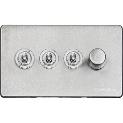 Vintage Range-Satin Chrome-4G 3xToggle 1xTED