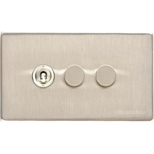 Vintage Range-Satin Nickel-3G 1xToggle 2xTED