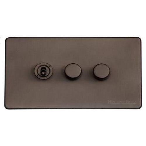 Vintage Range-Matt Bronze-3G 1xToggle 2xTED