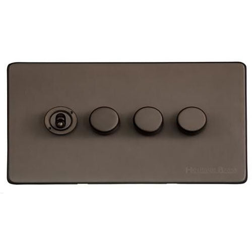 Vintage Range-Matt Bronze-4G 1xToggle 3xTED