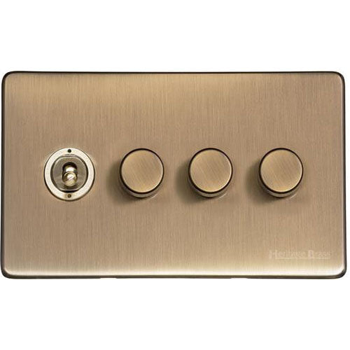 Vintage Range-Antique Brass-4G 1xToggle 3xTED
