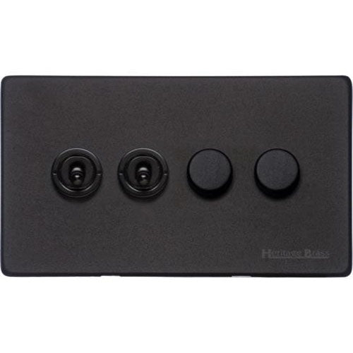 Vintage Range-Matt Black-4G 2xToggle 2xTED