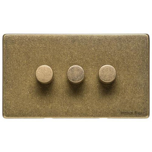 Vintage Range-Rustic Brass-3G Multi Location Secondary Dimmer