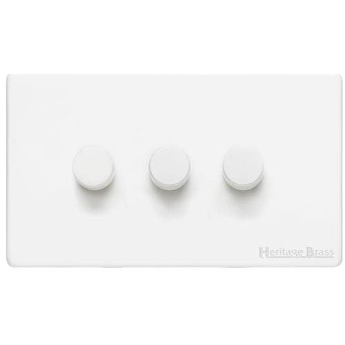Vintage Range-Matt White-3G Multi Location Secondary Dimmer